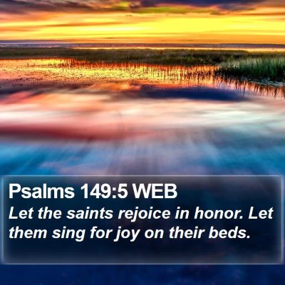 Psalms 149:5 WEB Bible Verse Image
