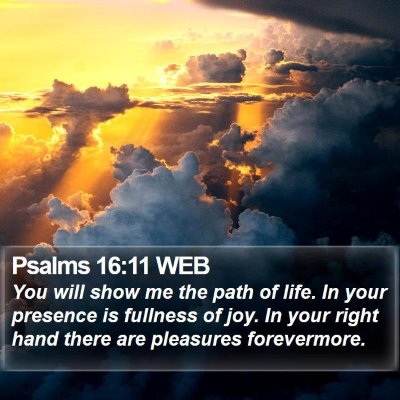 Psalms 16:11 WEB Bible Verse Image
