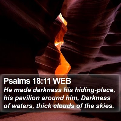 Psalms 18:11 WEB Bible Verse Image