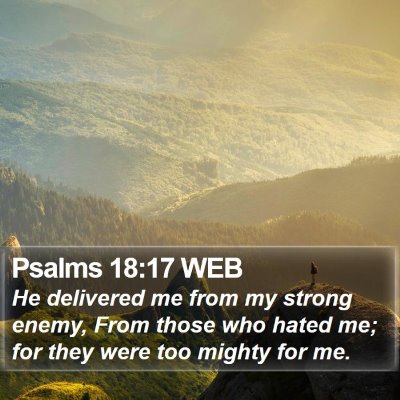 Psalms 18:17 WEB Bible Verse Image