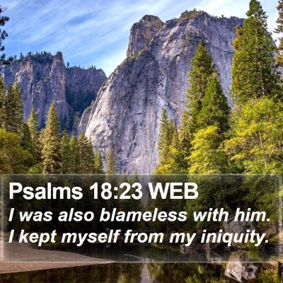Psalms 18:23 WEB Bible Verse Image