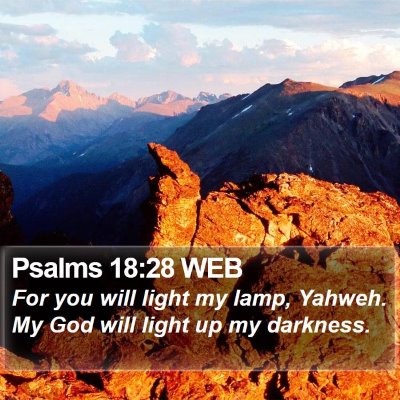 Psalms 18:28 WEB Bible Verse Image