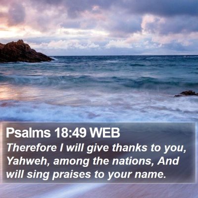 Psalms 18:49 WEB Bible Verse Image