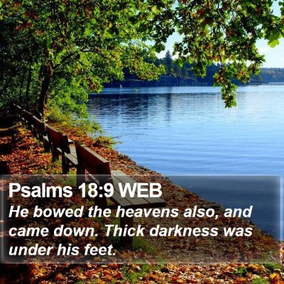 Psalms 18:9 WEB Bible Verse Image