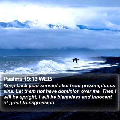 Psalms 19:13 WEB Bible Verse Image