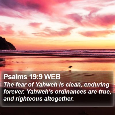 Psalms 19:9 WEB Bible Verse Image