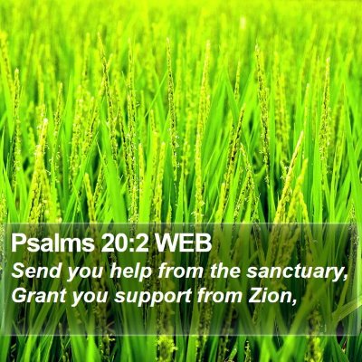 Psalms 20:2 WEB Bible Verse Image