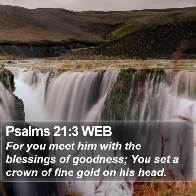 Psalms 21:3 WEB Bible Verse Image
