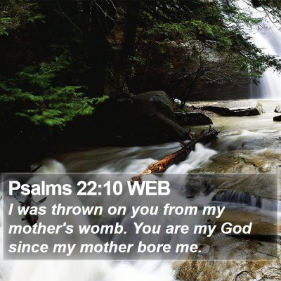 Psalms 22:10 WEB Bible Verse Image