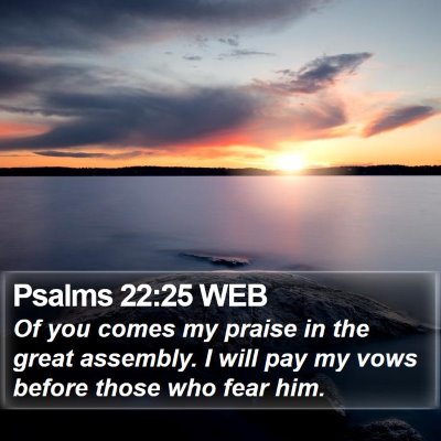 Psalms 22:25 WEB Bible Verse Image