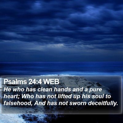 Psalms 24:4 WEB Bible Verse Image