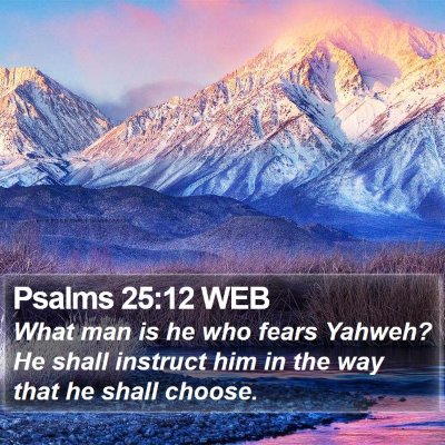 Psalms 25:12 WEB Bible Verse Image