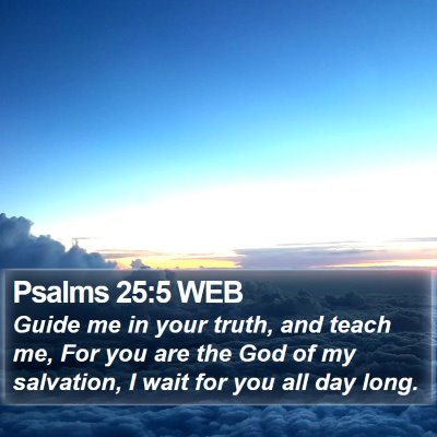 Psalms 25:5 WEB Bible Verse Image