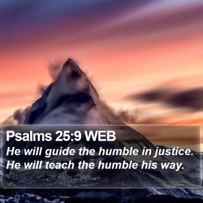 Psalms 25:9 WEB Bible Verse Image