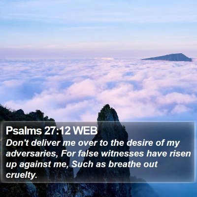 Psalms 27:12 WEB Bible Verse Image