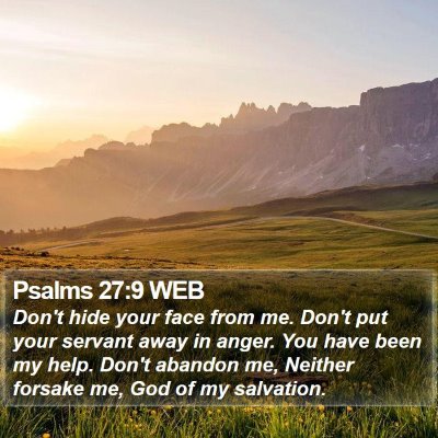 Psalms 27:9 WEB Bible Verse Image