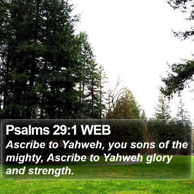 Psalms 29:1 WEB Bible Verse Image