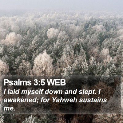 Psalms 3:5 WEB Bible Verse Image