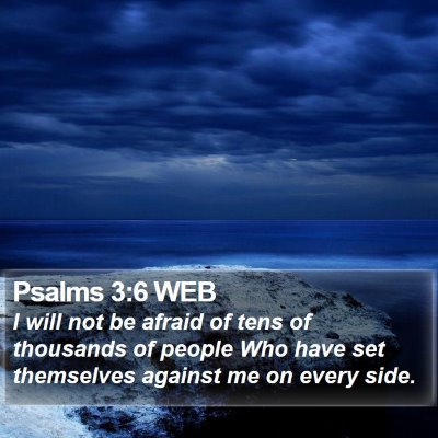 Psalms 3:6 WEB Bible Verse Image