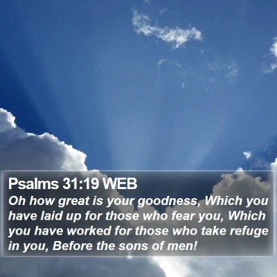 Psalms 31:19 WEB Bible Verse Image