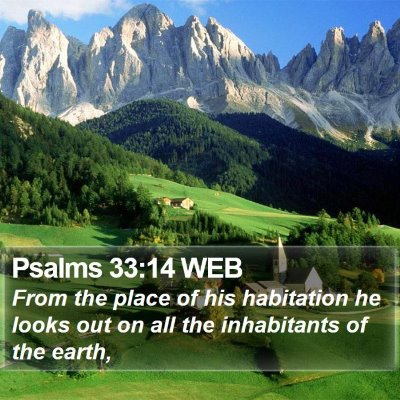 Psalms 33:14 WEB Bible Verse Image