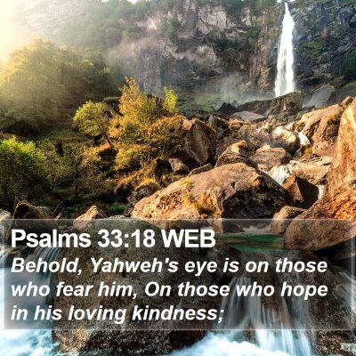 Psalms 33:18 WEB Bible Verse Image