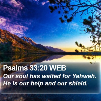 Psalms 33:20 WEB Bible Verse Image