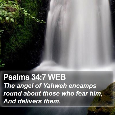 Psalms 34:7 WEB Bible Verse Image