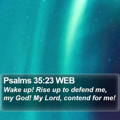 Psalms 35:23 WEB Bible Verse Image