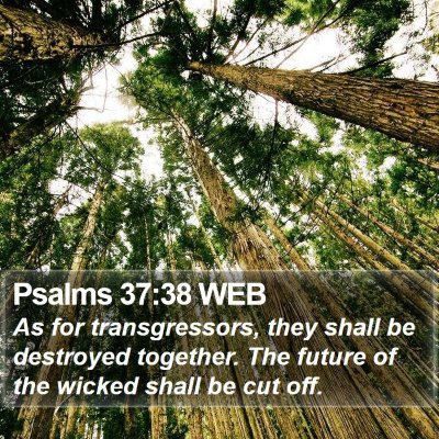 Psalms 37:38 WEB Bible Verse Image