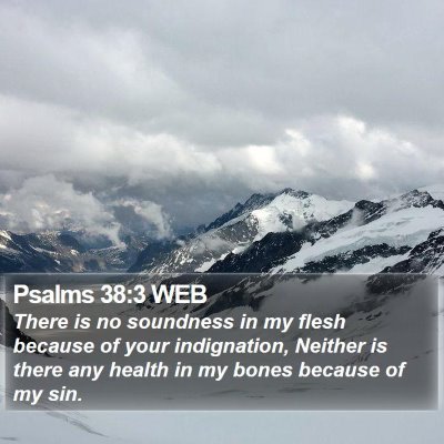 Psalms 38:3 WEB Bible Verse Image