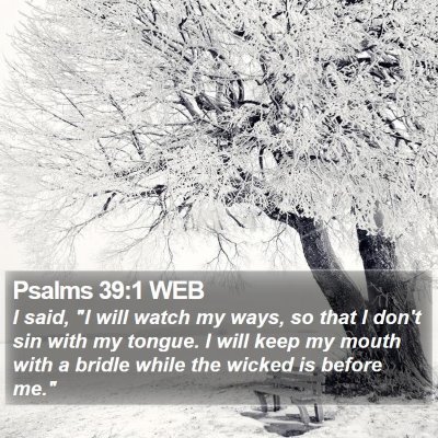 Psalms 39:1 WEB Bible Verse Image