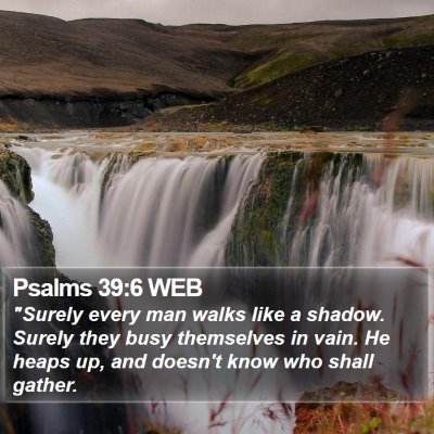 Psalms 39:6 WEB Bible Verse Image