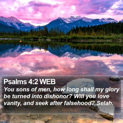 Psalms 4:2 WEB Bible Verse Image
