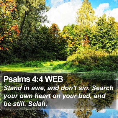 Psalms 4:4 WEB Bible Verse Image