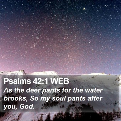 Psalms 42:1 WEB Bible Verse Image