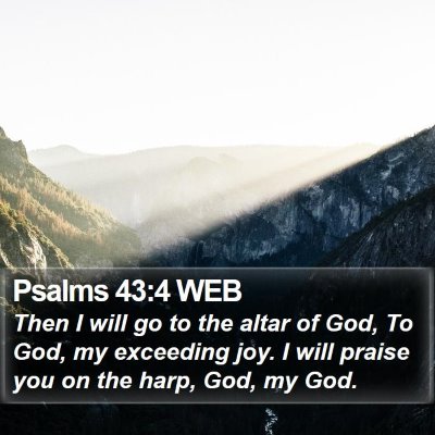 Psalms 43:4 WEB Bible Verse Image