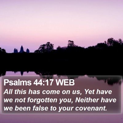 Psalms 44:17 WEB Bible Verse Image