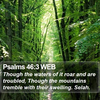 Psalms 46:3 WEB Bible Verse Image