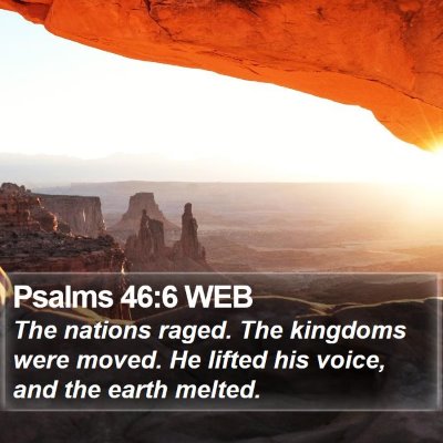 Psalms 46:6 WEB Bible Verse Image