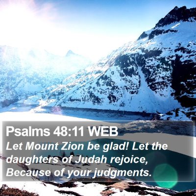 Psalms 48:11 WEB Bible Verse Image
