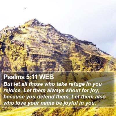 Psalms 5:11 WEB Bible Verse Image