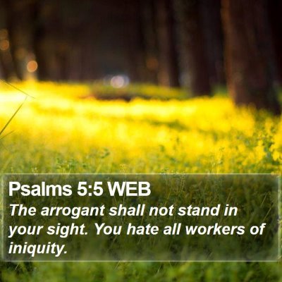 Psalms 5:5 WEB Bible Verse Image