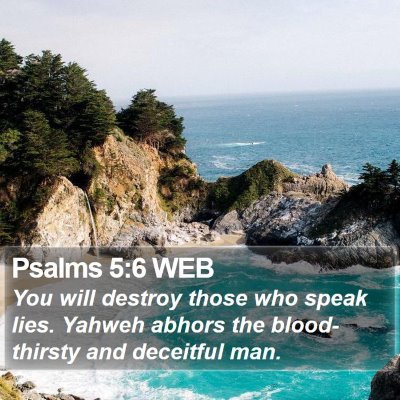 Psalms 5:6 WEB Bible Verse Image