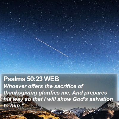 Psalms 50:23 WEB Bible Verse Image