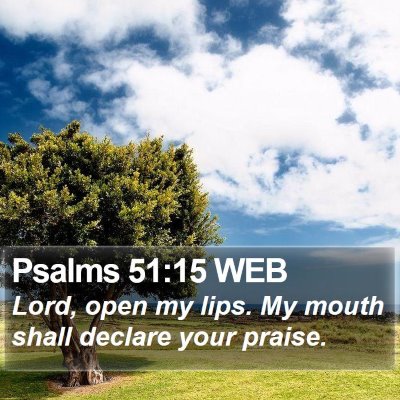 Psalms 51:15 WEB Bible Verse Image