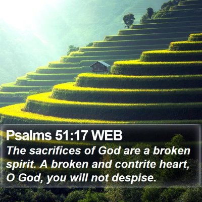 Psalms 51:17 WEB Bible Verse Image