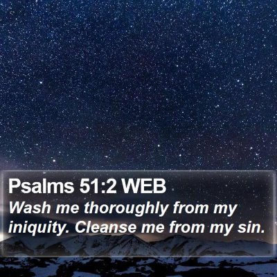 Psalms 51:2 WEB Bible Verse Image