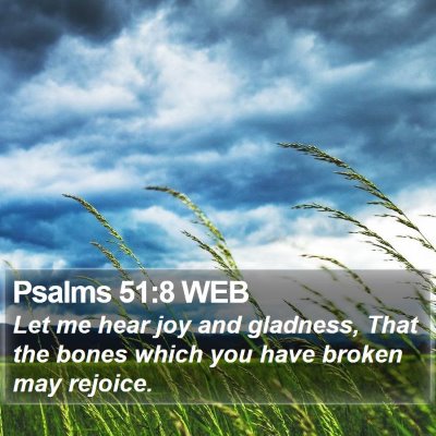 Psalms 51:8 WEB Bible Verse Image