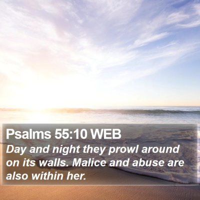 Psalms 55:10 WEB Bible Verse Image